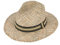 fiebig Sombrero de verano de hierba marina con cinta de grosgrain de colores, sombrero de sol de paja 100% | sombrero de verano natural en muchos tamaños, naturaleza, 61