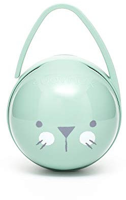 Suavinex - Portachupete premium bebé. Para llevar 2 chupetes. Caja Portachupetes portátil. Funda para chupetes. Color verde