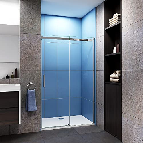 Acezanble Duschtür 110cm Duschabtrennung Schiebetür 8mm Nano Glas Dusche H195cm