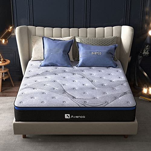 Avenco Matratze 140x200 H3, 3 Zonen Federkernmatratze mit Temperatur-reguliert Gel Memory Schaum, Öko-Tex & Certi-PUR US Zertifiziert, Taschenfederkernmatratze 24cm