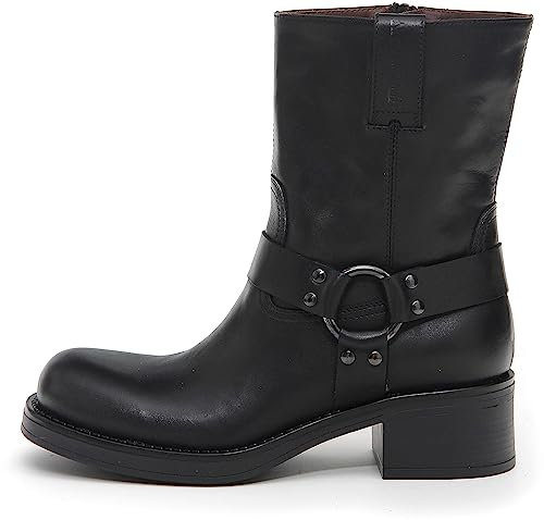 NEROGIARDINI Stivaletto in pelle con fibbia. Made in Italy Nero NERO 39
