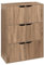 Five - Meuble Etagère 6 Cases avec Portes Coloris Bois Naturel H 100.5 cm