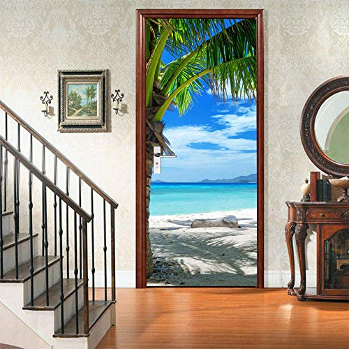 VIRANDA Türtapete Selbstklebend TürPoster 3D - Landschaft - Türaufkleber Wasserfest Türfolie für Schlafzimmer Gang Tür verschönern deko 90x200cm