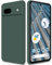 GiiYoon Case Compatible with Google Pixel 7A, Silky-Soft Touch Full-Body Protective Phone Silicone Case, Shockproof Cover with Microfiber Lining, Green