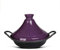 BAMFY Moroccan Tagine Pot Cast Iron Enameled with Handle and Lid Tajine Pot Traditional Ceramic Stew Casserole Slow Cooker Induction Safe (Color : Purple)