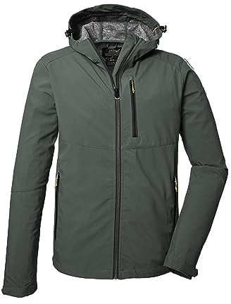 killtec Herren Softshelljacke/Outdoorjacke mit Kapuze KOS 259