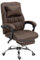 Panana Office Chair with Padded Armrest Head Pillow Reclining Chair Swivel Gaming Racing Chair (Brown, with Footrest)