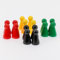 WeLoveDice Spielfiguren - Halmakegel Set - Made in Germany (Rot, Gelb, Grün, Schwarz)