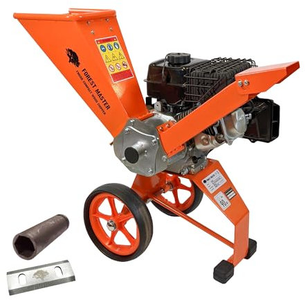 Forest Master FM6DD Wood Chipper 6hp Petrol Self-Feeding, Compact & Portable - Powerful 6HP Engine (3600 RPM), Chips up to 50mm (2 inches) Diameter | With Spare Blades and Removal Socket (2)