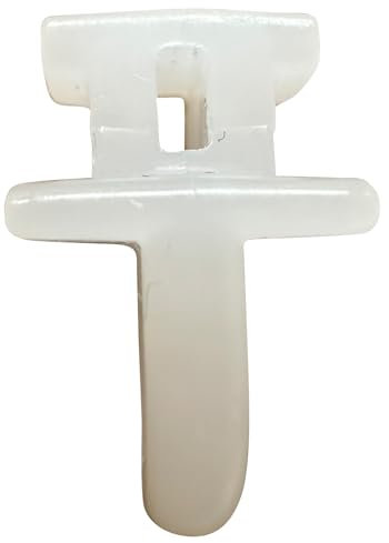 rewagi 100 Drehgleiter - Gardinenhaken für Steckhaken/Faltenhaken PIR – weiß, schwarz für Gardinenschiene, Gardinenleiste - Laufnut 5,8 – 6,3 mm (weiß)