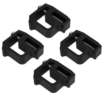 CGEAMDY 4 Stücke Klemme Edelstahl Lkw, Dachbefestigungsklammern, Auto-Befestigungsklammern Klemme, Lkw-Kappen-Klemme, Lkw-Befestigungsklemmen-Befestigungsklemmen, Lkw-Topper-Klemmen(Schwarz)