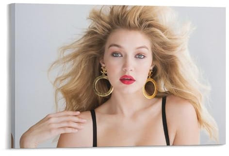 Gigi Hadid Poster, Schönheitsposter, Heimdekoration, Poster, Wandkunst, zum Aufhängen, Bilddruck, dekorative Malerei, Poster, 20 x 30 cm