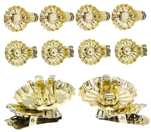 RORPOIR 20 Stück Metall Kerzenhalter Clips Clip on Weihnachtskerzenhalter Für Weihnachtsbaum Flacher Boden Stabil Hohe Bruchfestigkeit Tischdeko Weihnachtsfeier