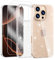Noyabox for iPhone 16 Pro Max Clear Glitter Case with 2 Screen Protectors, Sparkling Soft Transparent TPU Bumper Scratch-Resistant for Women and Girls, Clear