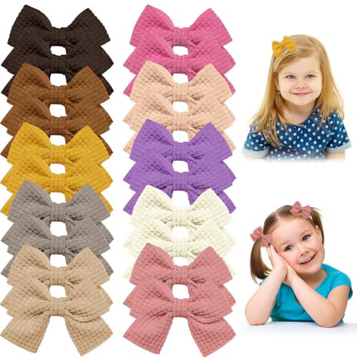 20 fermagli per capelli per bambini, di piccole dimensioni, 6,3 cm, fiocchi per capelli per bambine, mini fiocchi per capelli, accessori per capelli per bambine e bambini (stile 1)