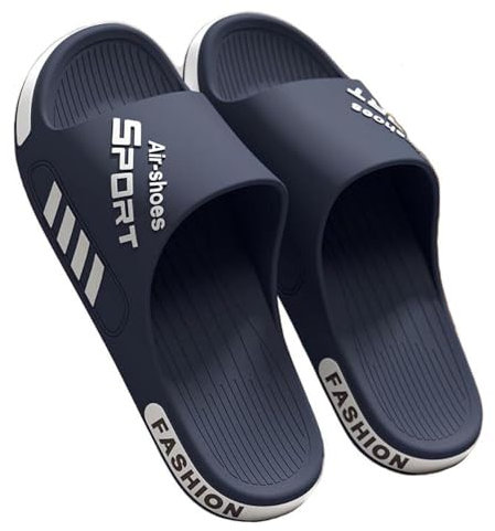 ZTENG Taille Plus Hommes Sandales de Salle de Bain Sandales de Douche Pantoufles Antidérapantes Confort (bleu, Adulte, Homme, 37, Numérique (intervalle), Système Taille Chaussures EU, 38, Moyen)