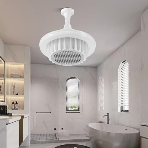 Ventilatore Da Bagno Da 600 W Con Luce Riscaldante | Riscaldatore Da Bagno A Soffitto | Riscaldatore Elettrico Da Soffitto | Ventilatore Da Bagno Con Telecomando, 5 Modalità 24,5 * 16 * 24,7 Cm