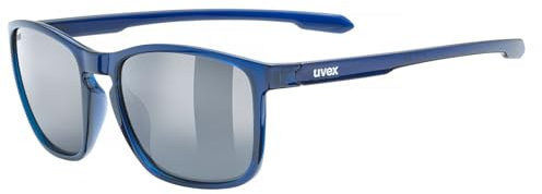 uvex LGL 52 - Sonnenbrille für Damen und Herren - starker Schutz vor Sonnenstrahlung - 100% UVA-, B, C Schutz - transparent blue/smoke gray - one size