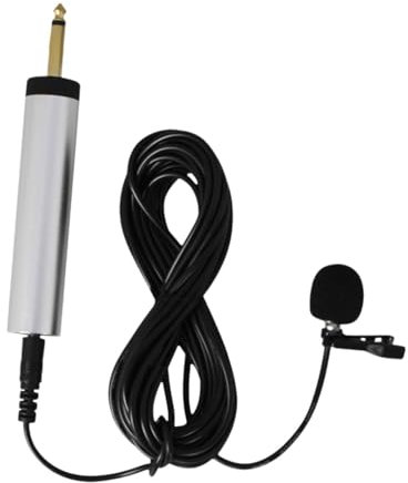 Fenteer Condenser Microphone Omnidirectional Lapel Mic Handheld 6.35mm Jack Professional Clip on Wired Microphone for Trumpet Violin