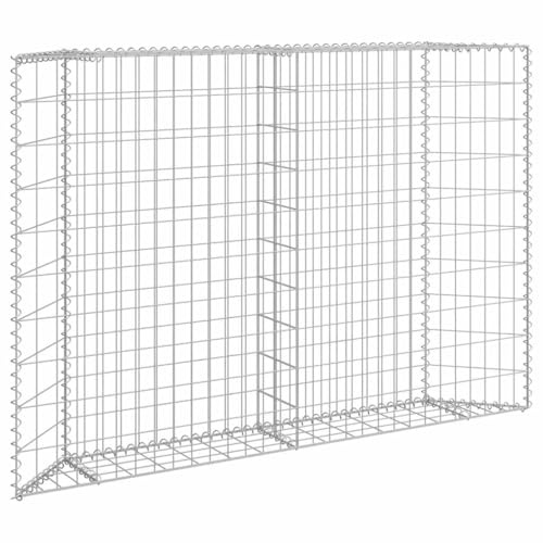 Gabionen-Hochbeet Trapezform, verzinkter Stahl, 150x20x100 cm, robust für Gartenbegrenzung, langlebiges Pflanzgefäß für Outdoor-Pflanzen