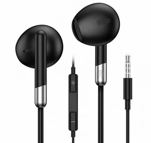 Écouteurs Filaire Prise Jack 3.5mm Ecouteurs Filaire Jack Écouteur avec Fil | Intra Ecouteur Casque Oreillette Filaire pour Samsung Galaxy A13 A14 A15 5G A34 A54 A06 A07 S9 S10, iPhone 6 Plus 5, MP3 MP4