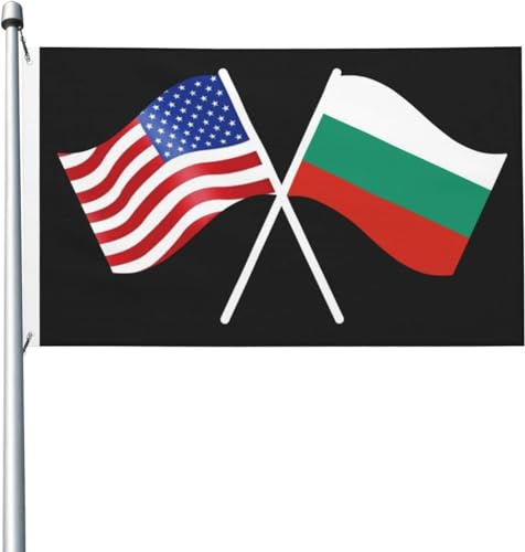 Bandera de Estados Unidos y Bulgaria, 3x5 pies, banderas brillantes