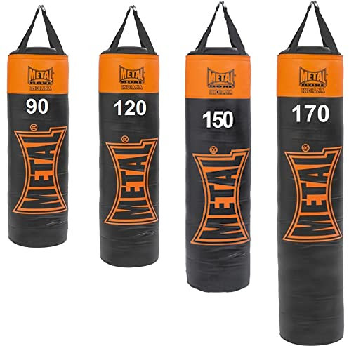 Metal Boxe Sac de Frappe Indiana 90cm Sac de Frappe Noir/Orange