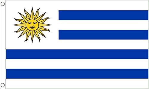 FlagSuperstore Uruguay-Flagge, 152 x 91 cm, 100% Polyester mit Ösen