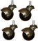2'' Kugelrollen 48mm, 4 Stück Möbelrollen Nylon Ball 360 Grad drehbar Bronzehalterung Ersatzrolle Vintage Antique Lenkrollen für Schreibtisch,Tisch,Spielzeug,Möbelbeine (M10)