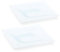 com-four® 2x dekorativer Glasteller für Pralinen, Dessert, Obst und als Käseplatte - viereckige Milchglas-Servierplatte - quadratischer Tortenteller - edler Salatteller (02 Stück - Milchglas)