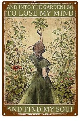 IUBBKI Retro Vintage Hippie Girl Metallbild Wandposter Wohnzimmer Dekor