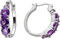 Ch.Abramowicz Amethyst Creolen Silber 925 lila Edelsteine