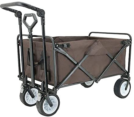 ARICCI Wäschewagen-Handwagen, Strandwagen-Gartenwagen, Faltbare Lastwagen, robuster Camping-Reisewagen, Verstellbarer Griff, Abnehmbarer Korb, leicht zu reinigen, Bea100 kg/220 lbs/Stil 1 Vision