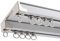 Deckenschiene Robuste Gardinenleisten 2 Läufig, Vorhangschiene Deckenmontage, Aluminium Gardinenschiene Für Raumteiler, Wohnzimmer, Schlafzimmer, Büro (Size : 1m)