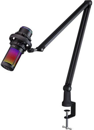 PREYON Osprey Scream | Gaming Mikrofon | Kardioide Richtung| Stummschaltung | RGB Beleuchtung | Lautstärkeregelung Knöpfe | 3,5mm Klinkeneingang