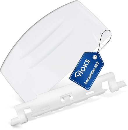 VIOKS Juego de tirador de puerta de plástico de repuesto para Beko 4244570100 + muelle de repuesto para Beko 4244510100 muelle – Mango de repuesto para frigorífico, puerta de refrigerador, puerta con