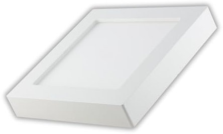 LUXULA LED Aufbauleuchte SQUARE - 227x35mm, 24W 2565lm - 3000K 4000K 6000K einstellbar - Spot Aufbaupanel mit Diffusor, matt, eckig