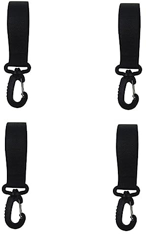 Toddmomy 4 Pairs Black Rotation Stroller Hooks Baby Pram Buggy Hanging Hooks Multi-Function Strong Stroller Hangers for Pushchair Accessories