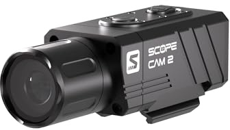 RunCam Caméra d'action ScopeCam 2S Airsoft, autonomie de 210 min, pré-enregistrement, contrôle par application Wi-Fi, boîtier en métal IP64 pour airsoft, sports, vie sauvage, tournage en plein air