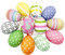 12pcs New Colorful Paper Mache Egg Hanging Ornaments Easter Tree Christmas Decoration