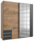 Wimex Emden Schwebetürenschrank, Plankeneiche Nachbildung/Graphit, 64 x 180 x 198 cm
