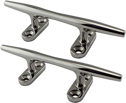 POFET 2 Stück 100 mm 316 Edelstahl Heavy Duty Boot Hollow Base Klampe für Marine Yacht