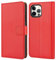 HOOMIL MagFlip Hülle für iPhone 12 Pro Max, [Nr.1 Verarbeitung] Premium Leder Handyhülle Klappbar Case Schutzhülle - Rot