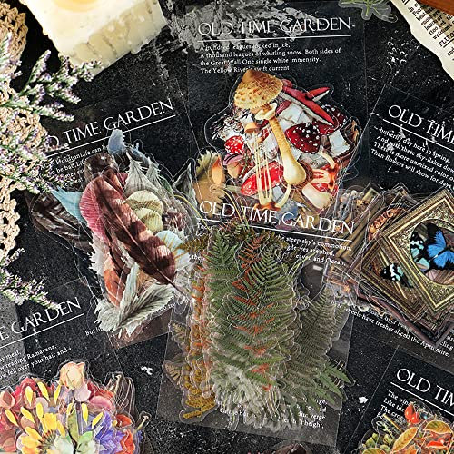 Blumen Scrapbook Sticker Set, 240 Stücke dekorative transparente Scrapbook Aufkleber, Natur Themen Scrapbook Zubehör für Scrapbooking, DIY Fotoalben, Bullet Journaling, Laptops, Tagebuch, Kalender
