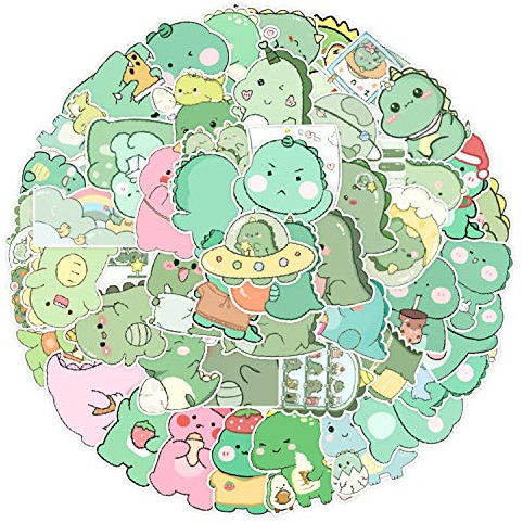 Dinosaurier Aufkleber Dinosaur Sticker Set 50 Stücke Cute Deko für Auto Laptop Skateboard Fahrrad Moped Motorrad Fahrrad Computer,Geeignet für Erwachsene Kinder