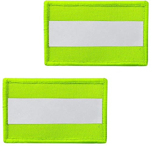 J.CARP Reflektierende Sicherheitsflicken, Verschluss, taktischer Klettverschluss, Feuerwehrmann, Rettungspolizei, EMS EMT Hi Vis Patch (grün), 2 Stück