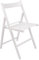 Harbour Housewares Beech Wood Folding Chair - White - 1x - Wooden Garden Chair Outdoor Seating Deck Seats Lightweight Foldable Dining Patio Furniture