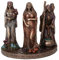 Veronese Design Wicca-Skulptur mit dreifacher Mondgöttin, Jungfrau, Mutter und Kron, Kaltgussharz, Bronze-Finish, 11,4 cm