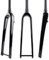Fibre De Carbone Fourche Rigide Pour Vélo De Route 700C Fourche Gravel Axe Traversant 12*100mm Frein À Disque Fourche À Vélo Tube Droit/tube Conique 1-1/8 Fourche Avant ( Color : Glossy black , Size :