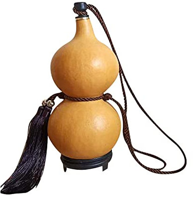 Leisurealeaneag Krug Kürbis Flasche mit Quaste Seil Große Kapazität Hüfte für Outdoor, 250ml 13-15 cm